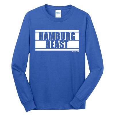 Hamburg Beast Bodybuilding Fitness Gym Motivation Sayings Gift Tall Long Sleeve T-Shirt