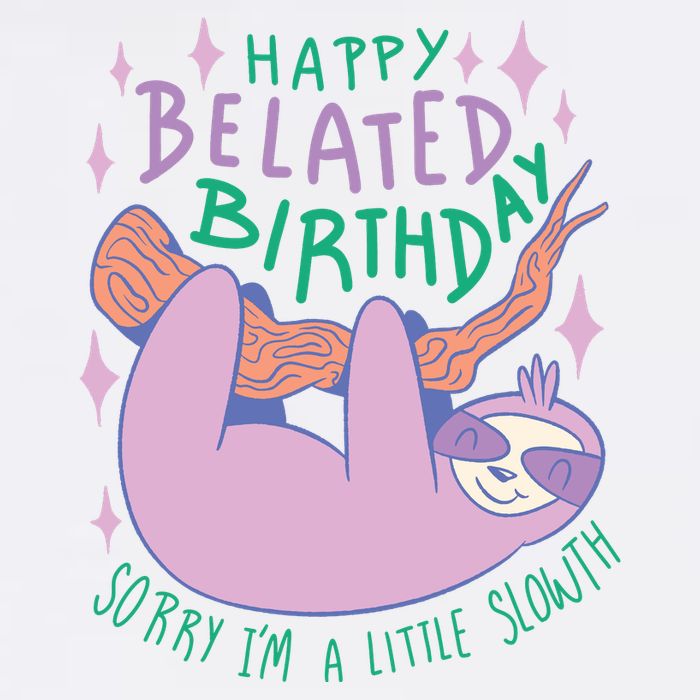 Happy Belated Birthday Funny Sloth Premium T-Shirt