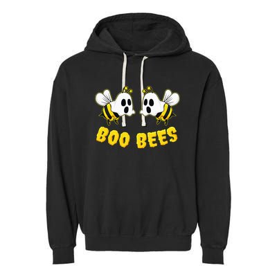 Halloween Boo Bees Matching Couples Funny Garment-Dyed Fleece Hoodie