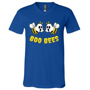 Halloween Boo Bees Matching Couples Funny V-Neck T-Shirt