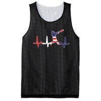 Heartbeat Baseball Batter With Bat Baseball Flag Mesh Reversible Basketball Jersey Tank