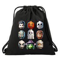 Halloween Building Bricks Costume Pumpkin Matching Family Drawstring Bag