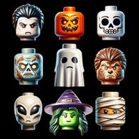 Halloween Building Bricks Costume Pumpkin Matching Family Drawstring Bag