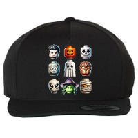 Halloween Building Bricks Costume Pumpkin Matching Family Wool Snapback Cap