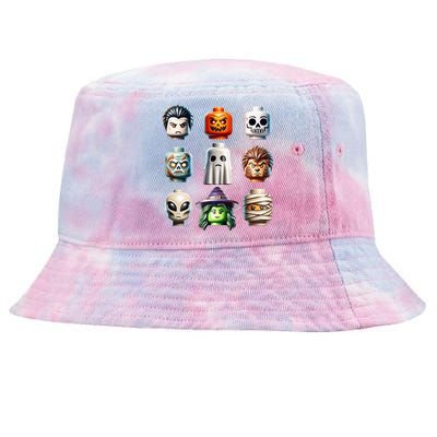 Halloween Building Bricks Costume Pumpkin Matching Family Tie-Dyed Bucket Hat