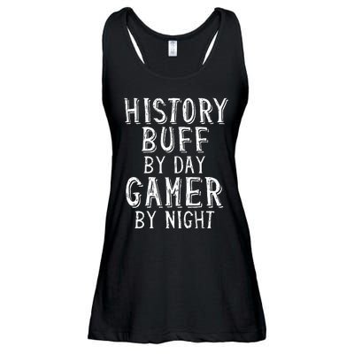 History Buff By Day Gamer By Night Costume For Historians  Ladies Essential Flowy Tank