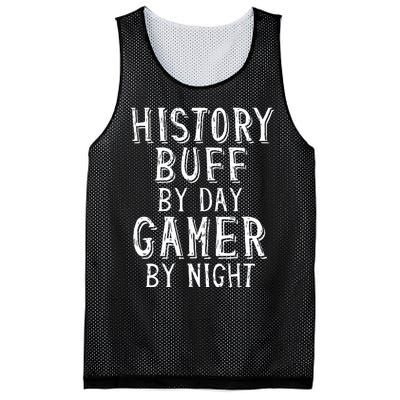 History Buff By Day Gamer By Night Costume For Historians  Mesh Reversible Basketball Jersey Tank