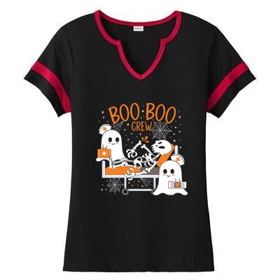 Halloween Boo Boo Crew Ghost Doctor Ladies Halftime Notch Neck Tee