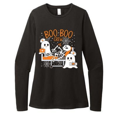 Halloween Boo Boo Crew Ghost Doctor Womens CVC Long Sleeve Shirt