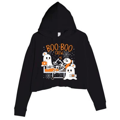 Halloween Boo Boo Crew Ghost Doctor Crop Fleece Hoodie