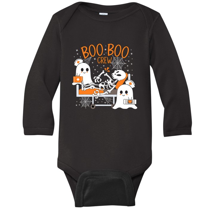 Halloween Boo Boo Crew Ghost Doctor Baby Long Sleeve Bodysuit