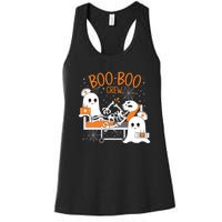 Halloween Boo Boo Crew Ghost Doctor Women's Racerback Tank