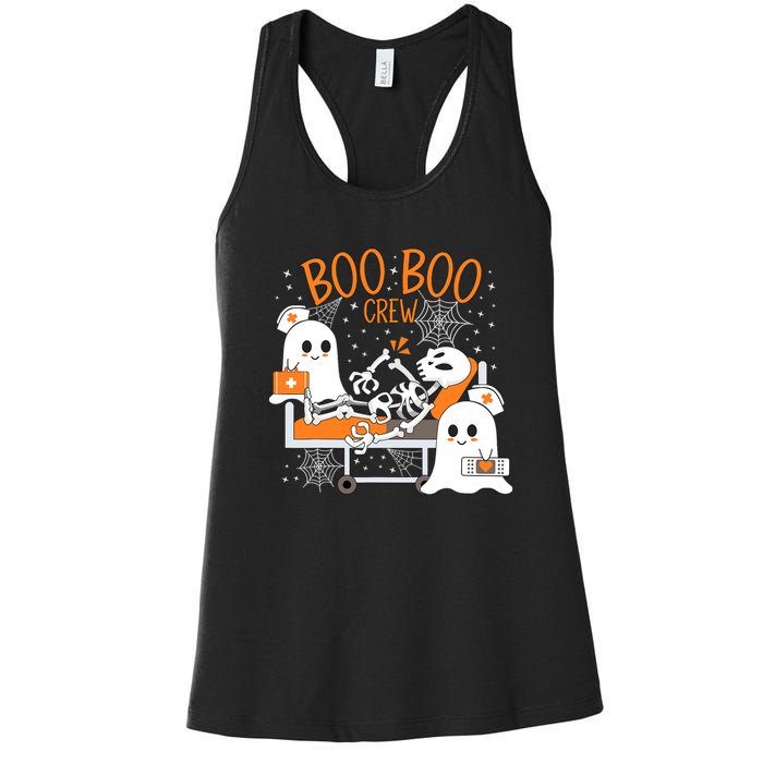 Halloween Boo Boo Crew Ghost Doctor Women's Racerback Tank