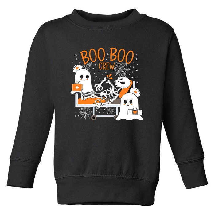 Halloween Boo Boo Crew Ghost Doctor Toddler Sweatshirt