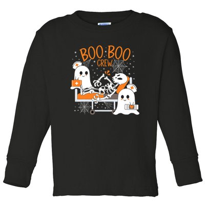 Halloween Boo Boo Crew Ghost Doctor Toddler Long Sleeve Shirt