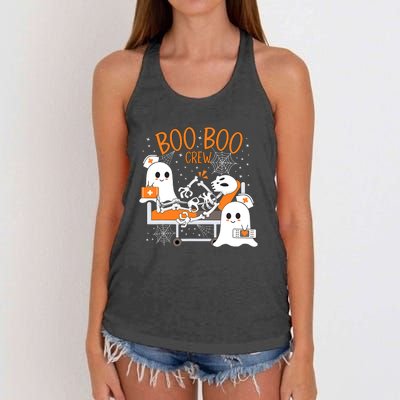 Halloween Boo Boo Crew Ghost Doctor Women's Knotted Racerback Tank