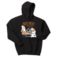 Halloween Boo Boo Crew Ghost Doctor Kids Hoodie