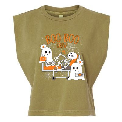 Halloween Boo Boo Crew Ghost Doctor Garment-Dyed Women's Muscle Tee