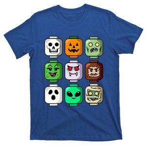 Halloween Building Brick Head Pumpkin Ghost Zombie T-Shirt