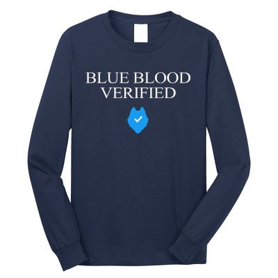 Huskie Blue Blood Verified Funny Long Sleeve Shirt