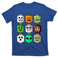 Halloween Building Brick Head Pumpkin Ghost Zombie T-Shirt