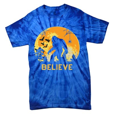 Halloween Bigfoot. Believe Tie-Dye T-Shirt