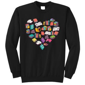 Heart Bookshelf Book Lover School Librarian Library Sweatshirt