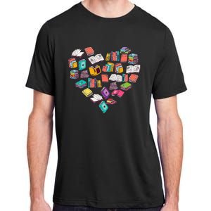 Heart Bookshelf Book Lover School Librarian Library Adult ChromaSoft Performance T-Shirt