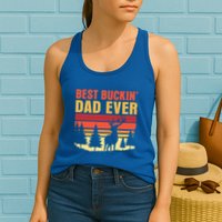 Hunting Best Buckin Dad Ever Deer Fathers Day Meaningful Gift Womens Tank Top