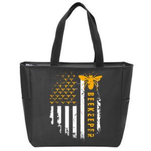 Honey Bee beekeeping hive Beekeeper Zip Tote Bag