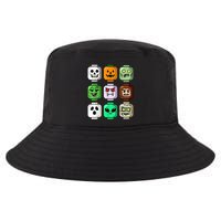 Halloween Building Brick Head Pumpkin Ghost Zombie Cool Comfort Performance Bucket Hat