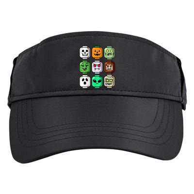 Halloween Building Brick Head Pumpkin Ghost Zombie Adult Drive Performance Visor