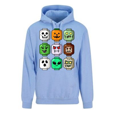 Halloween Building Brick Head Pumpkin Ghost Zombie Unisex Surf Hoodie