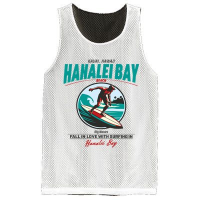 Hanalei Beach Bay Surfer Vintage Mesh Reversible Basketball Jersey Tank