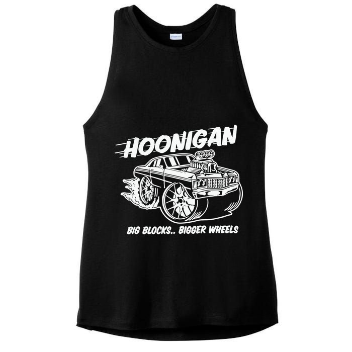 Hoonigan Big Blocks Bigger Wheels Ladies PosiCharge Tri-Blend Wicking Tank