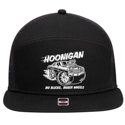 Hoonigan Big Blocks Bigger Wheels 7 Panel Mesh Trucker Snapback Hat