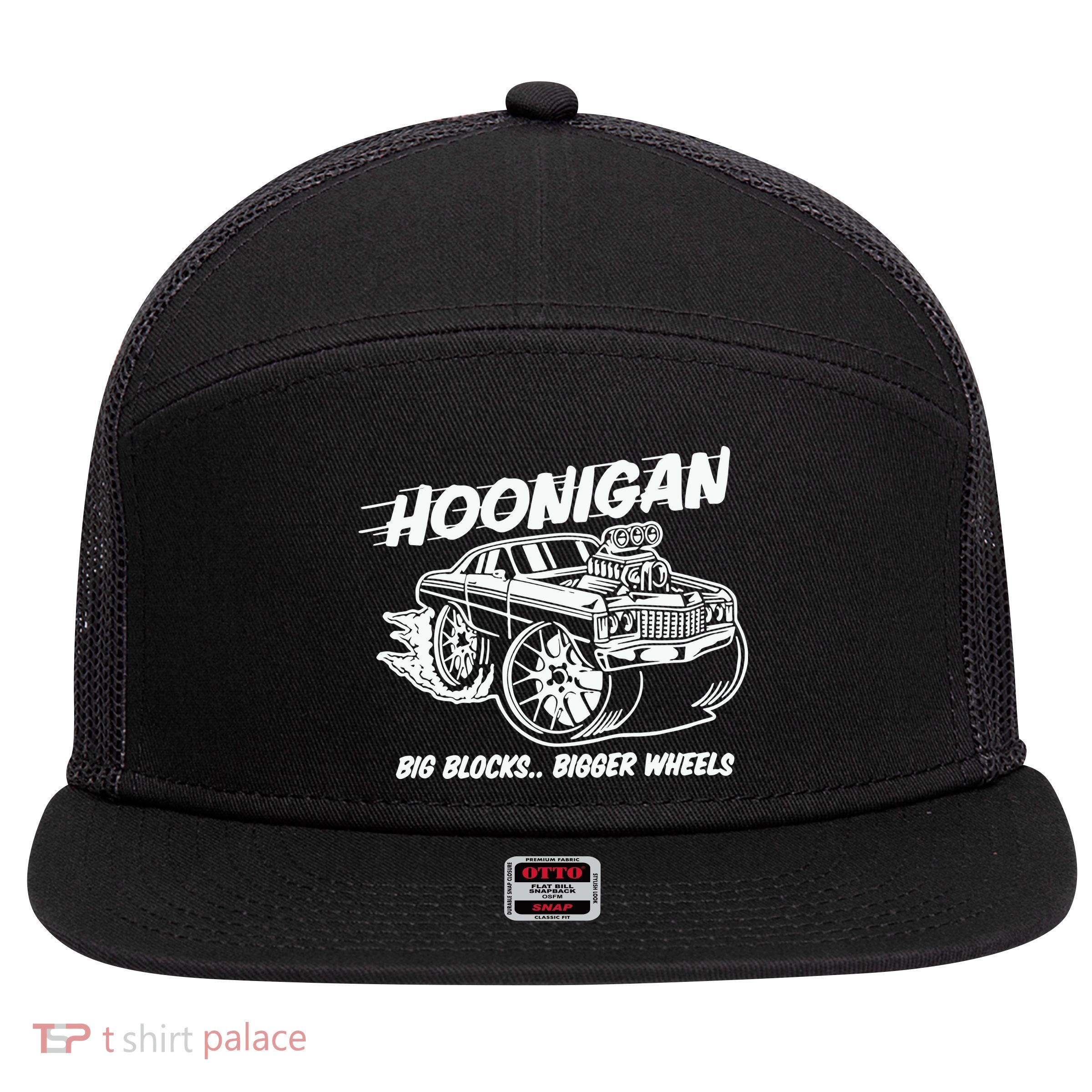 Hoonigan Big Blocks Bigger Wheels 7 Panel Mesh Trucker Snapback Hat