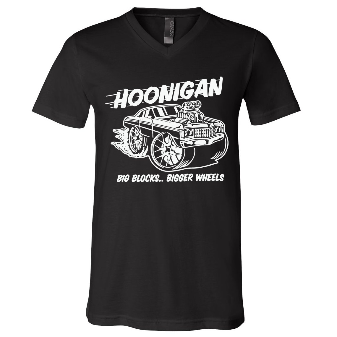 Hoonigan Big Blocks Bigger Wheels V-Neck T-Shirt