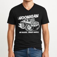 Hoonigan Big Blocks Bigger Wheels V-Neck T-Shirt