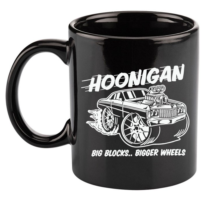Hoonigan Big Blocks Bigger Wheels 11oz C Handle Ceramic Mug