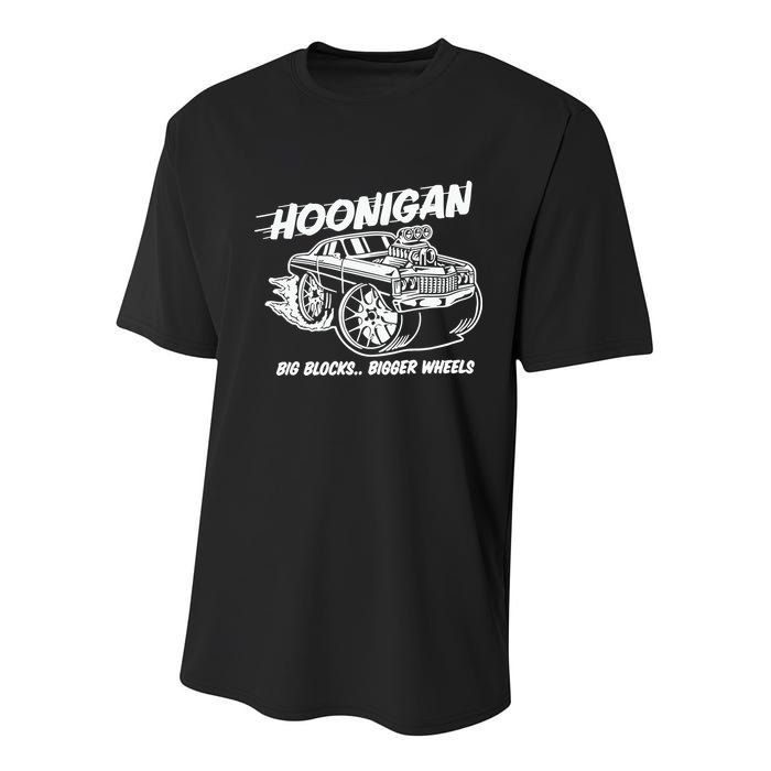 Hoonigan Big Blocks Bigger Wheels Youth Performance Sprint T-Shirt