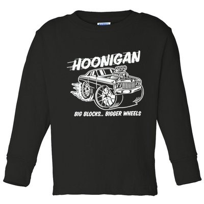 Hoonigan Big Blocks Bigger Wheels Toddler Long Sleeve Shirt