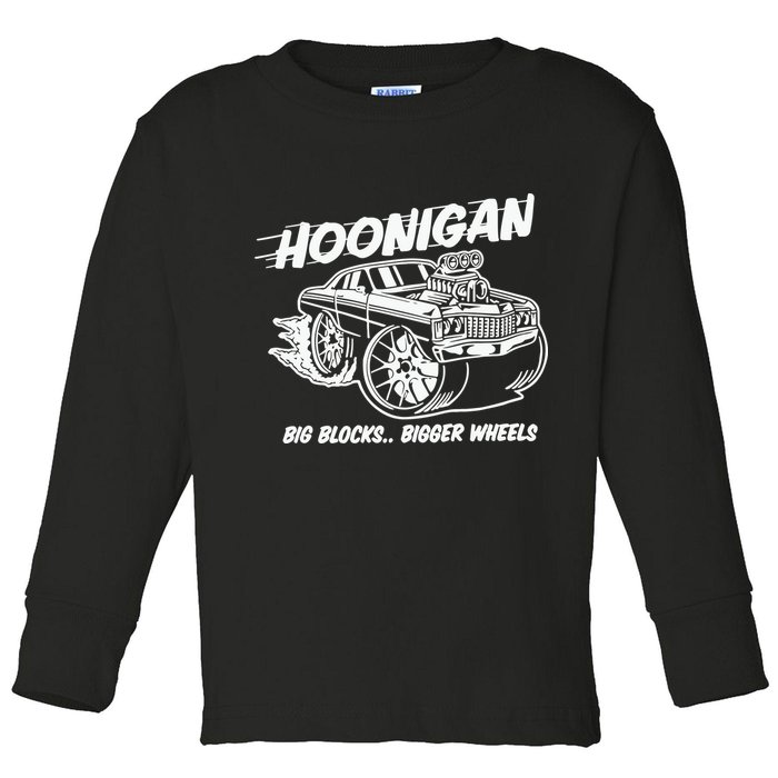 Hoonigan Big Blocks Bigger Wheels Toddler Long Sleeve Shirt