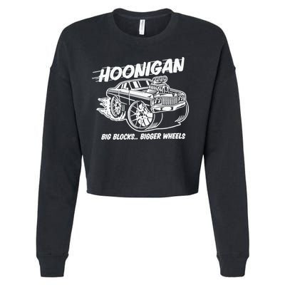 Hoonigan Big Blocks Bigger Wheels Cropped Pullover Crew
