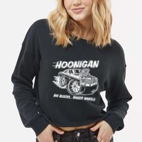 Hoonigan Big Blocks Bigger Wheels Cropped Pullover Crew