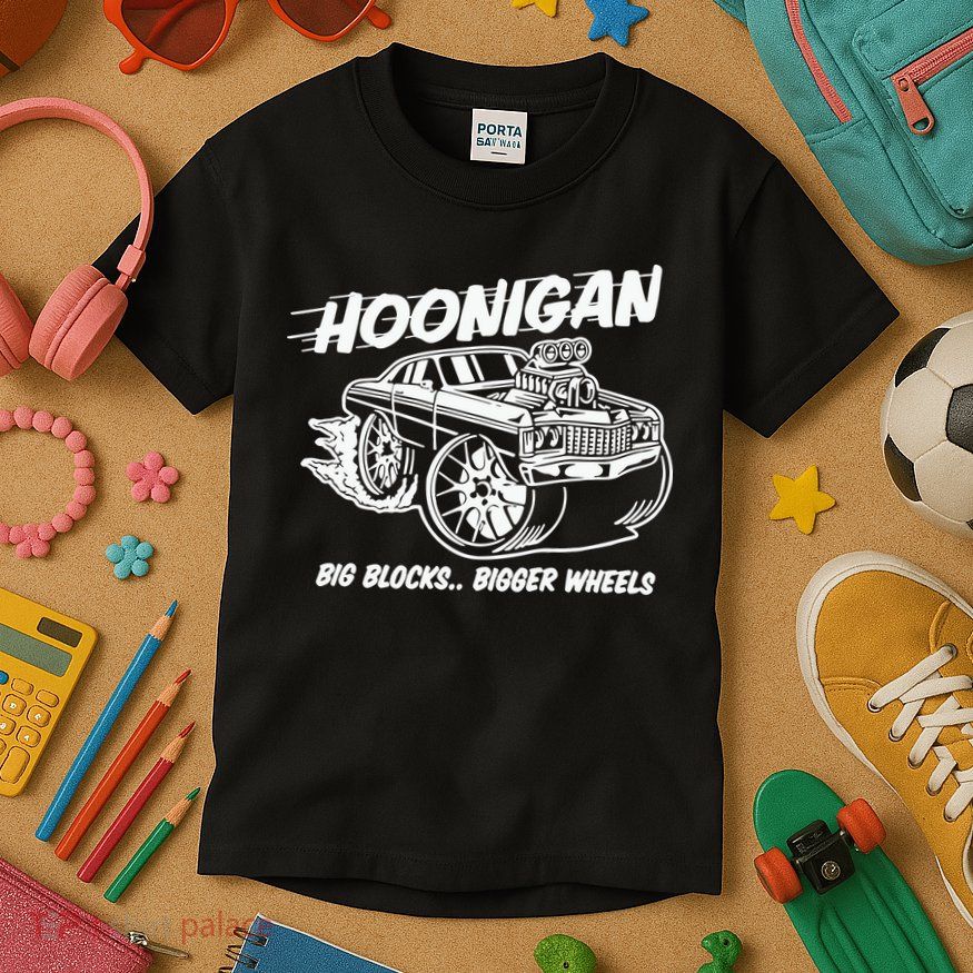 Hoonigan Big Blocks Bigger Wheels Kids T-Shirt