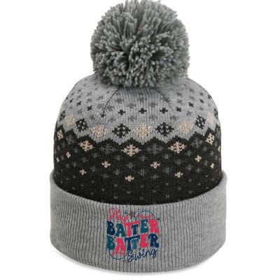 Hey Batter Batter Swing The Baniff Cuffed Pom Beanie