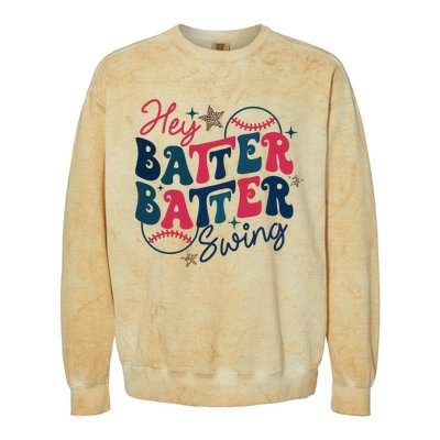 Hey Batter Batter Swing Colorblast Crewneck Sweatshirt