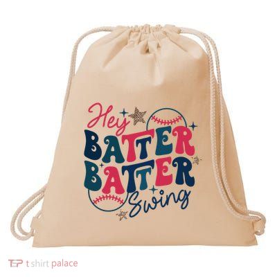 Hey Batter Batter Swing Drawstring Bag