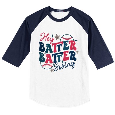 Hey Batter Batter Swing Baseball Sleeve Shirt